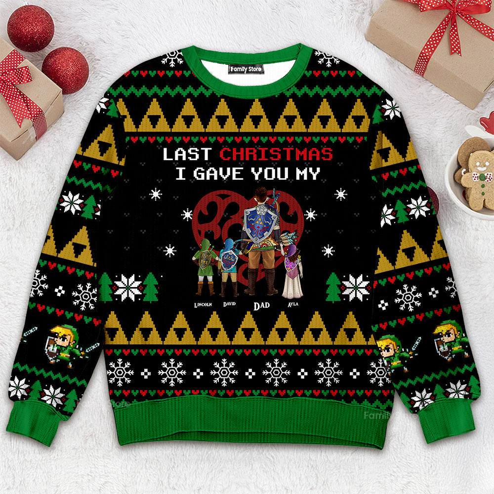 Personalized Legend of Zelda Ugly Sweater Gift for Dad