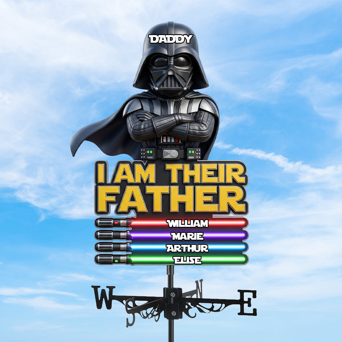Personalized I Am Their Father Weather Vane Custom Gift for Dad