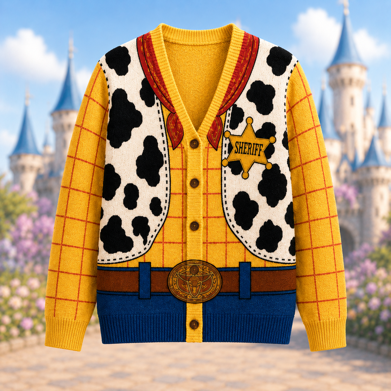 Personalized Woody Cowboy Theme Cardigan Costume for Halloween Cardigan GradoCreations