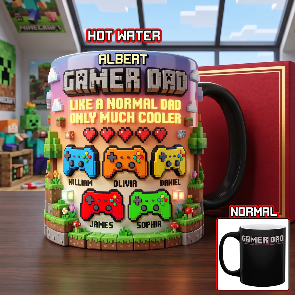 Personalized Color Changing Mug Gamer Dad Gift Idea
