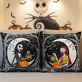 Personalized Halloween Pillow for Couples Custom Names Spooky Decor