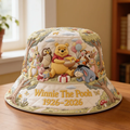 Personalized Quilted Bucket Hat Winnie The Pooh Gift for Movie Fans Quilted Bucket Hat GradoCreations