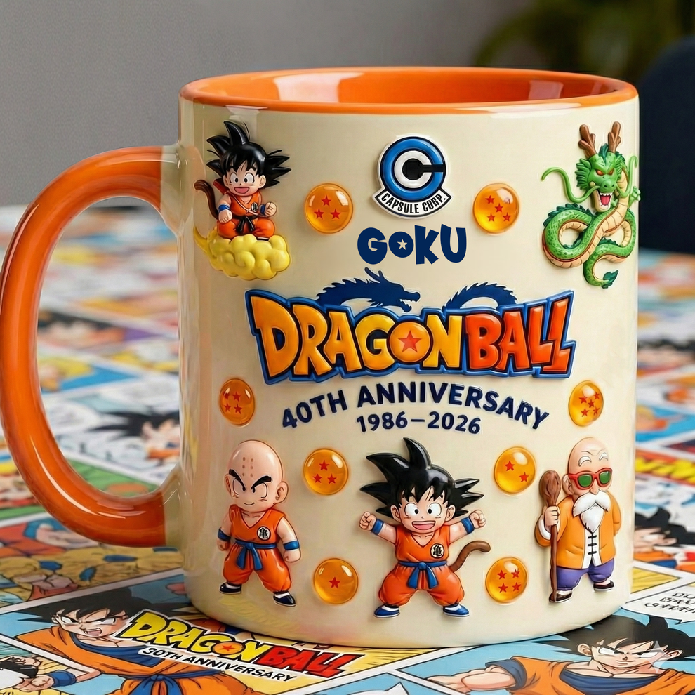 Personalized Dragon Ball 40th Anniversary Accent Mug Gift for Movie Fans