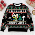 Personalized Merry Christmas Ugly Sweater Gift for Couple