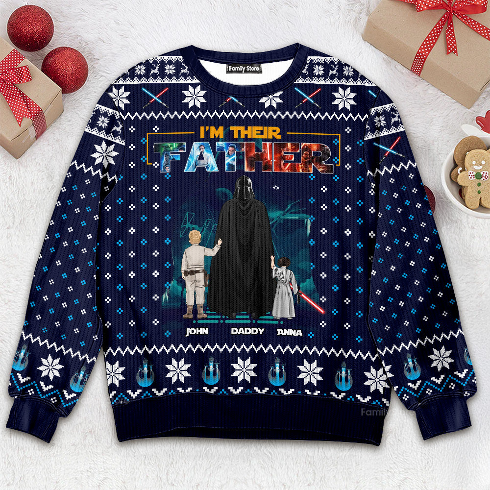 Personalized Ugly Sweater I'm Their Father for Dad Christmas Gift