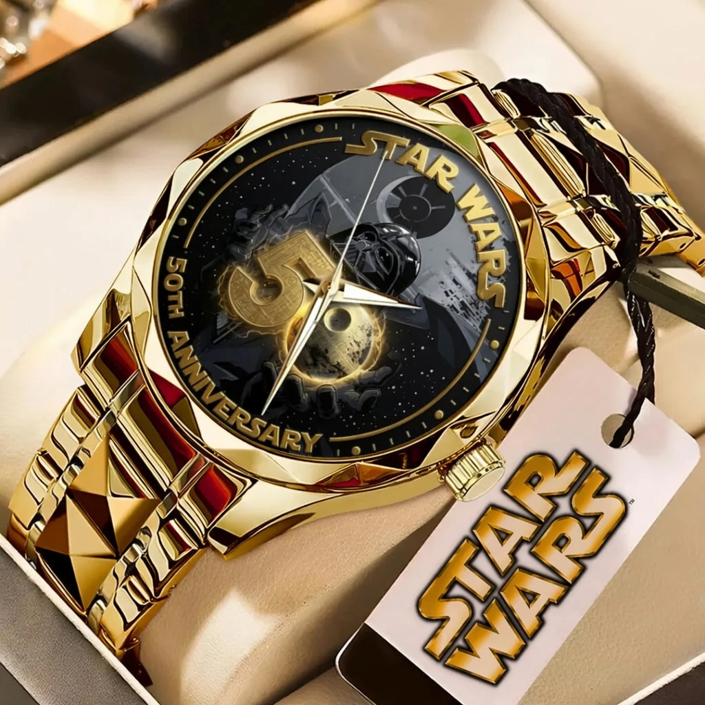 Personalized Star Wars 50th Anniversary Men's Wrist Watch Gift for Him Men's Wrist Watch GradoCreations