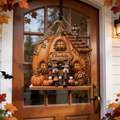 Personalized Pumpkin House Sign for Halloween Gift Decor Wood Sign GradoCreations