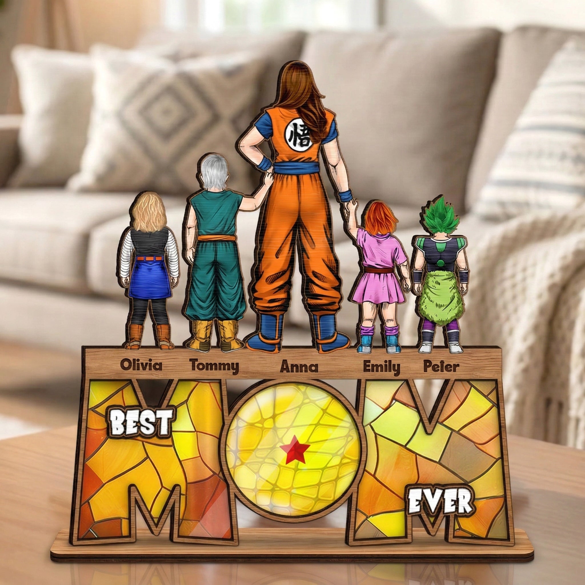 Personalized Wooden Plaque Best Dragon Mom Ever Gift for Mom Wood Plaque GradoCreations