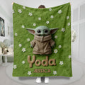 Personalized Baby Yoda Blanket Custom Name Gift for Movie Fans