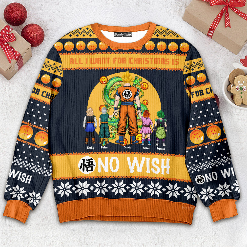 Personalized Ugly Christmas Sweater with Family Design | Unique Christmas Gift for Dad