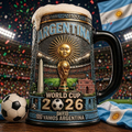 Personalized Argentina Beer Stein Soccer Gift for Fans 2026
