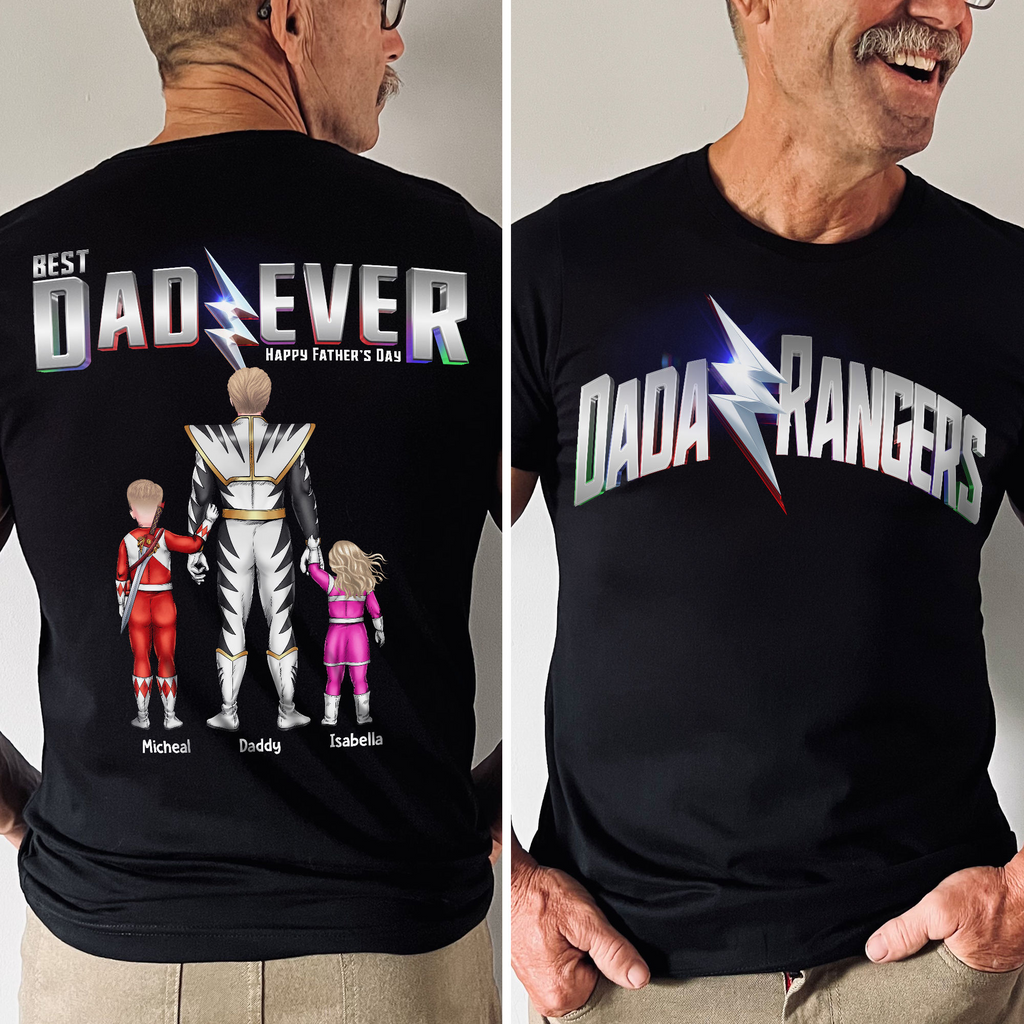 Personalized Best Dad Ever Dada Rangers Shirt Gift for Dad