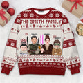 Personalized Family Christmas Ugly Sweater Custom Name Gift