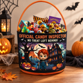 Personalized Halloween Candy Inspector Basket for Kids - Spooky Gift Basket GradoCreations