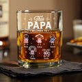 Personalized Whiskey Glass Custom Kid Names Gift for Dad HN590 - Print Rock Glass GradoCreations