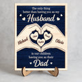 Personalized 2-Layer Wooden Plaque Custom Dad Gift for Father's Day HN590 - 2-Layered Wooden Plaque With Stand GradoCreations