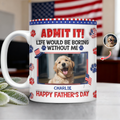 Personalized Dog Photo Mug Custom Photo Gift for Dog Dad HN590 - edge to edge mug GradoCreations