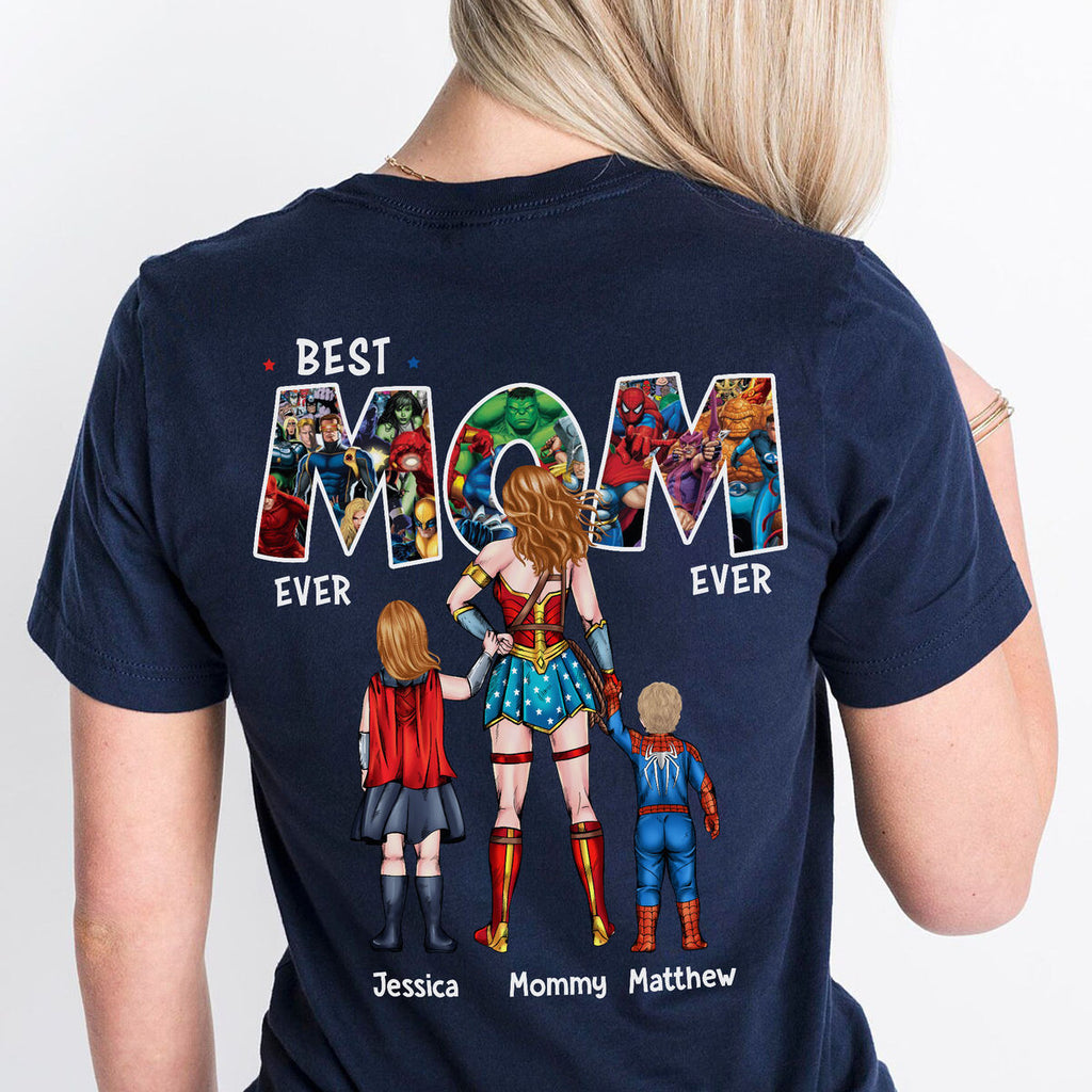Personalized Super Mom Hero Shirt Custom Name Gift for Mom