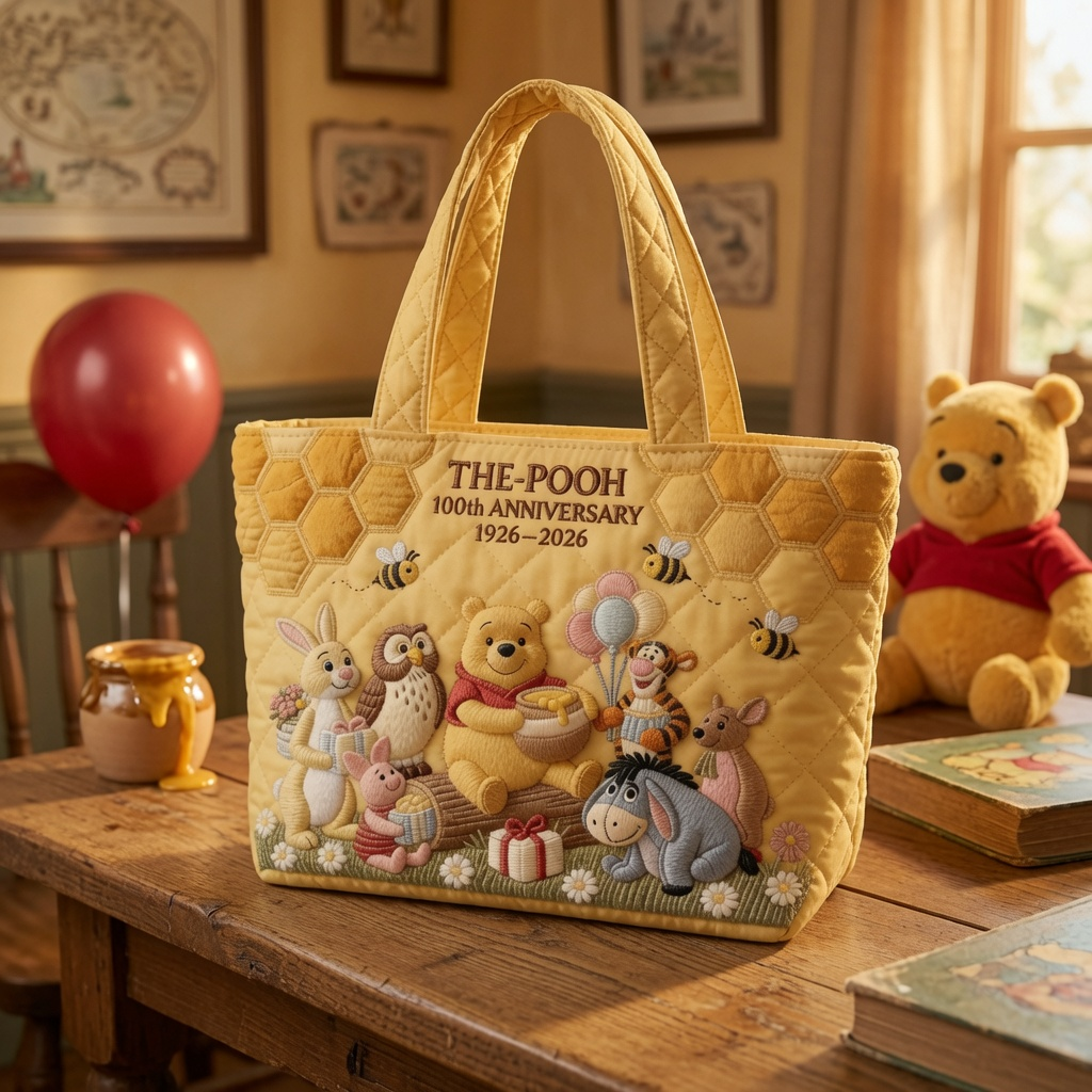 Personalized Quilted Tote Bag 100th Anniversary Gift for Movie Fans