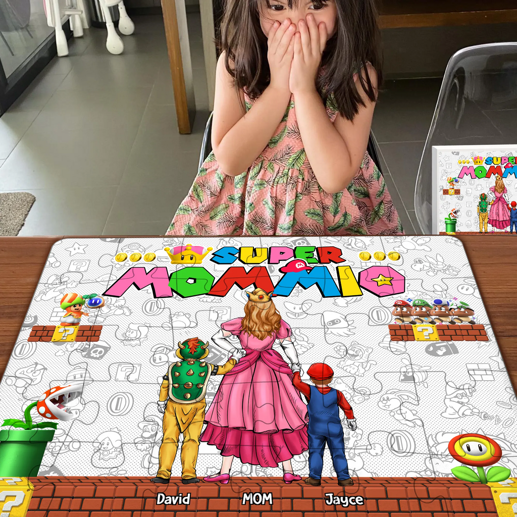 Personalized Super Mommio Puzzle Gift for Mom - Custom Fun