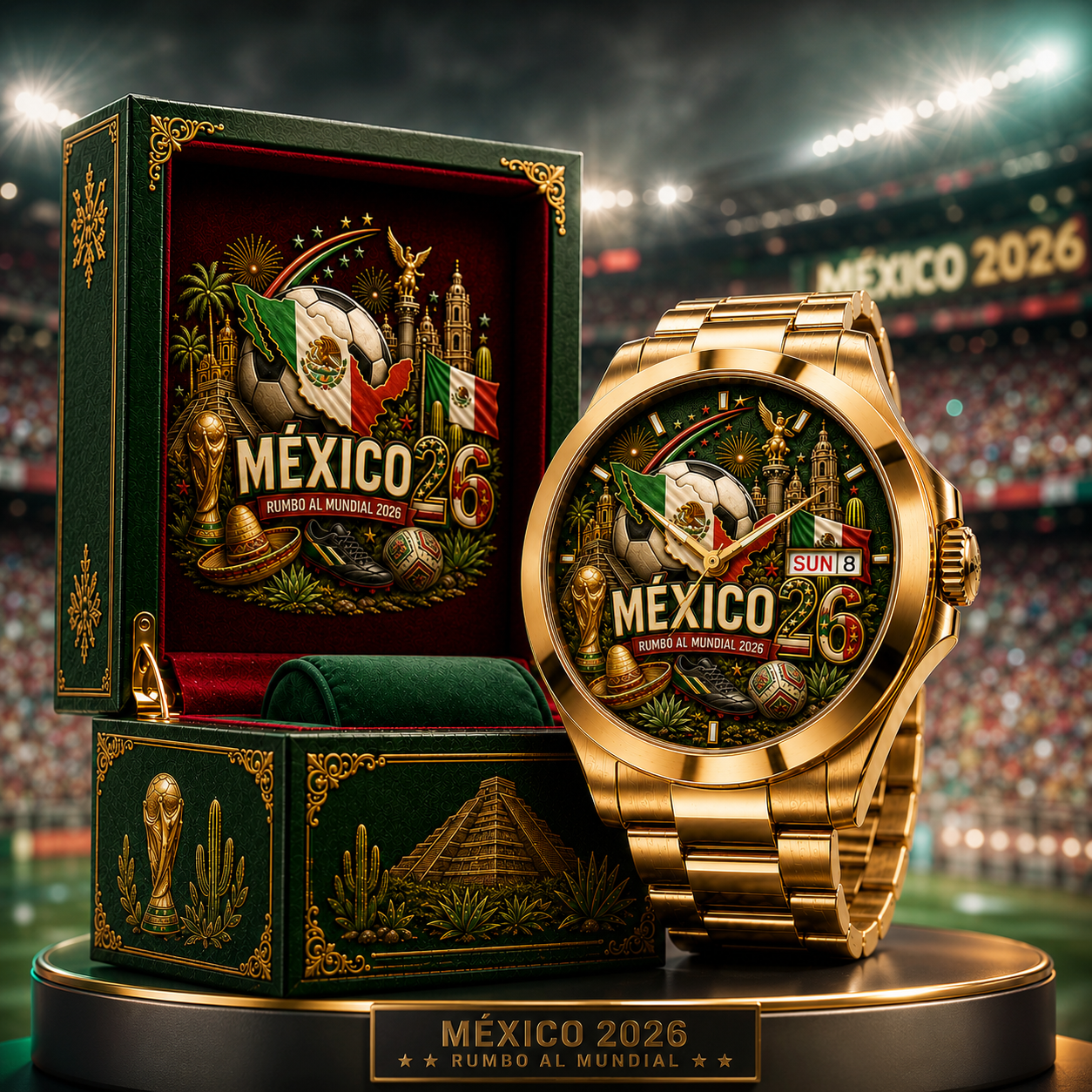 Mexico Football Team Men's Wrist Watch Custom Gift for Fans