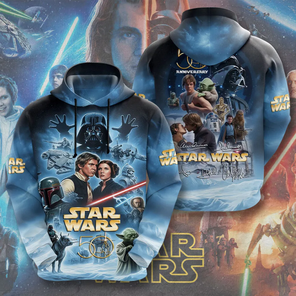 Personalized Star Wars 50th Anniversary All Over Shirt Gift for Movie Fans AOP Shirt GradoCreations