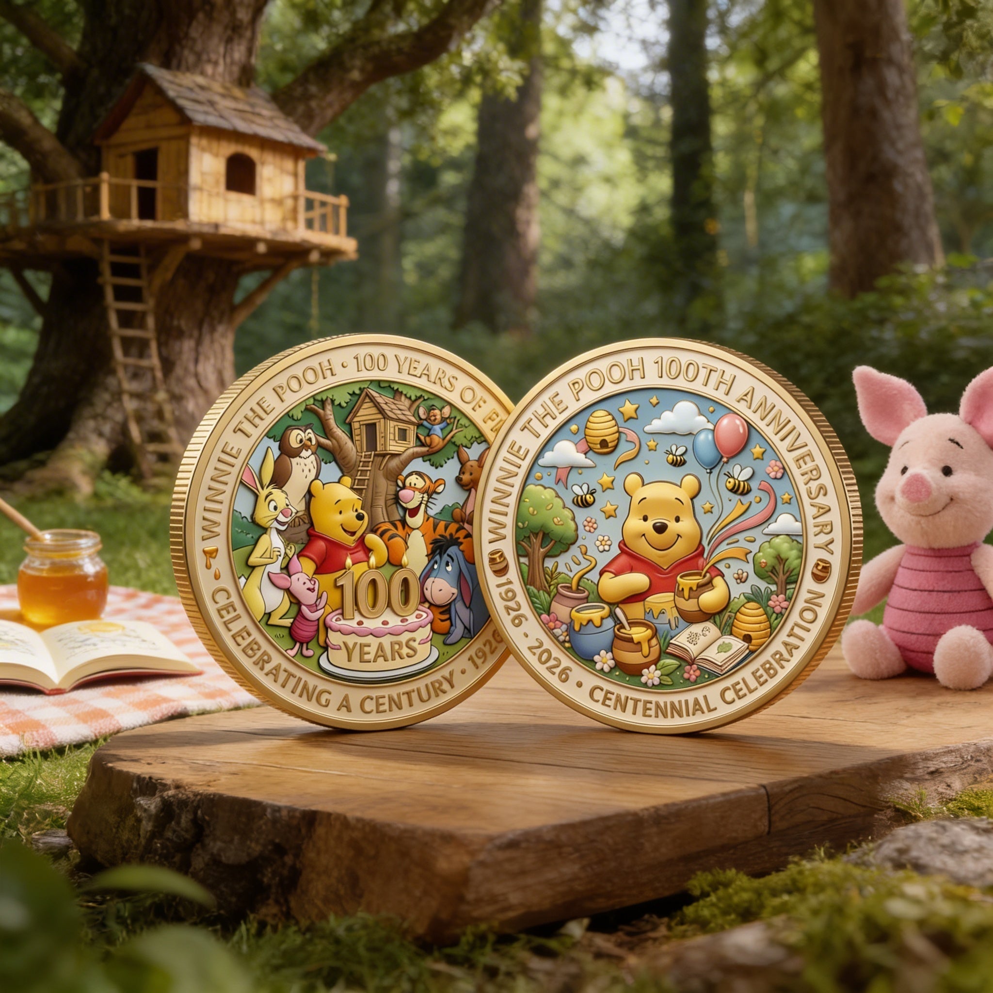 Personalized Winnie the Pooh Commemorative Coin Gift for Kids