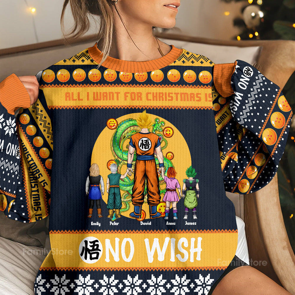 Personalized Ugly Christmas Sweater with Family Design | Unique Christmas Gift for Dad