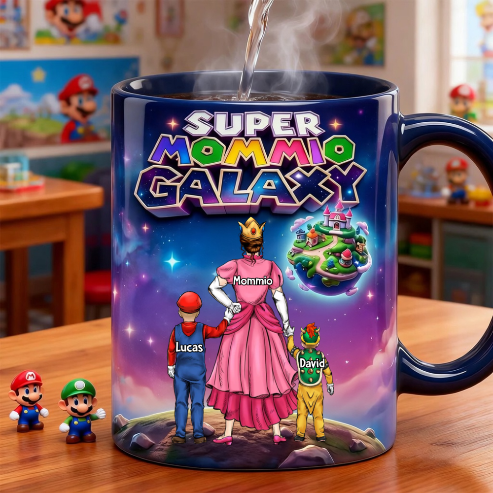 Personalized Color Changing Mug Super Mommio Galaxy Gift for Mom