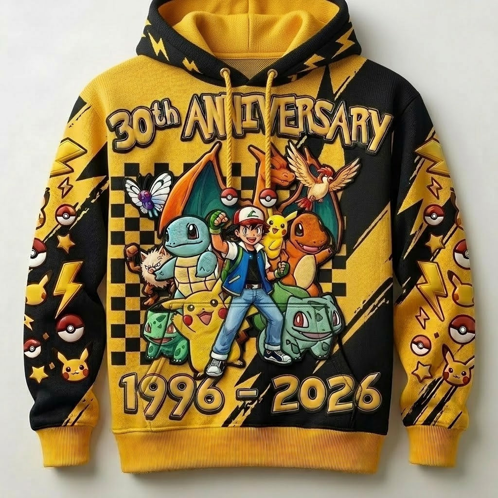 Personalized 30th Anniversary Pokémon Shirt Gift for Fans