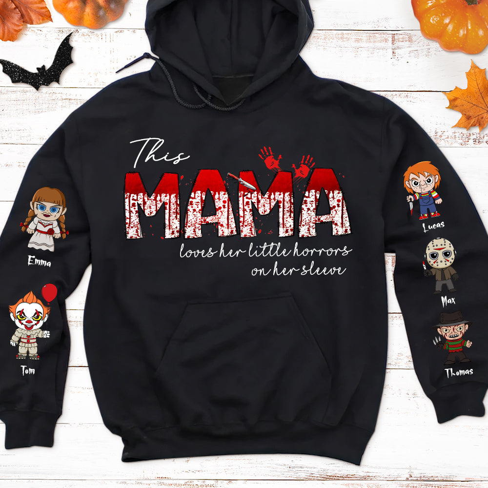 Personalized Halloween Sweatshirt for Mom with Kids' Names