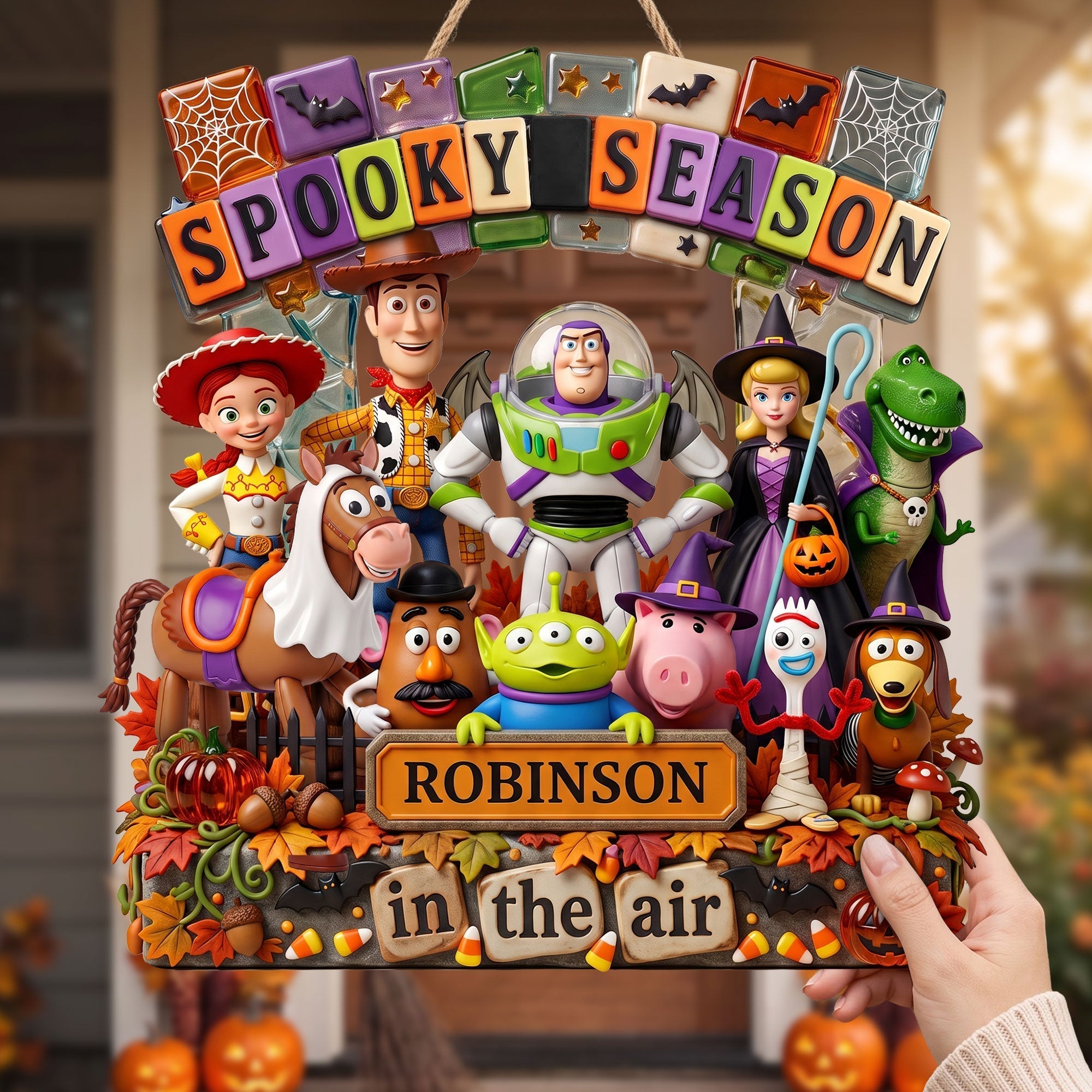 Personalized Spooky Season Metal Sign Custom Family Gift for Halloween Metal Sign GradoCreations
