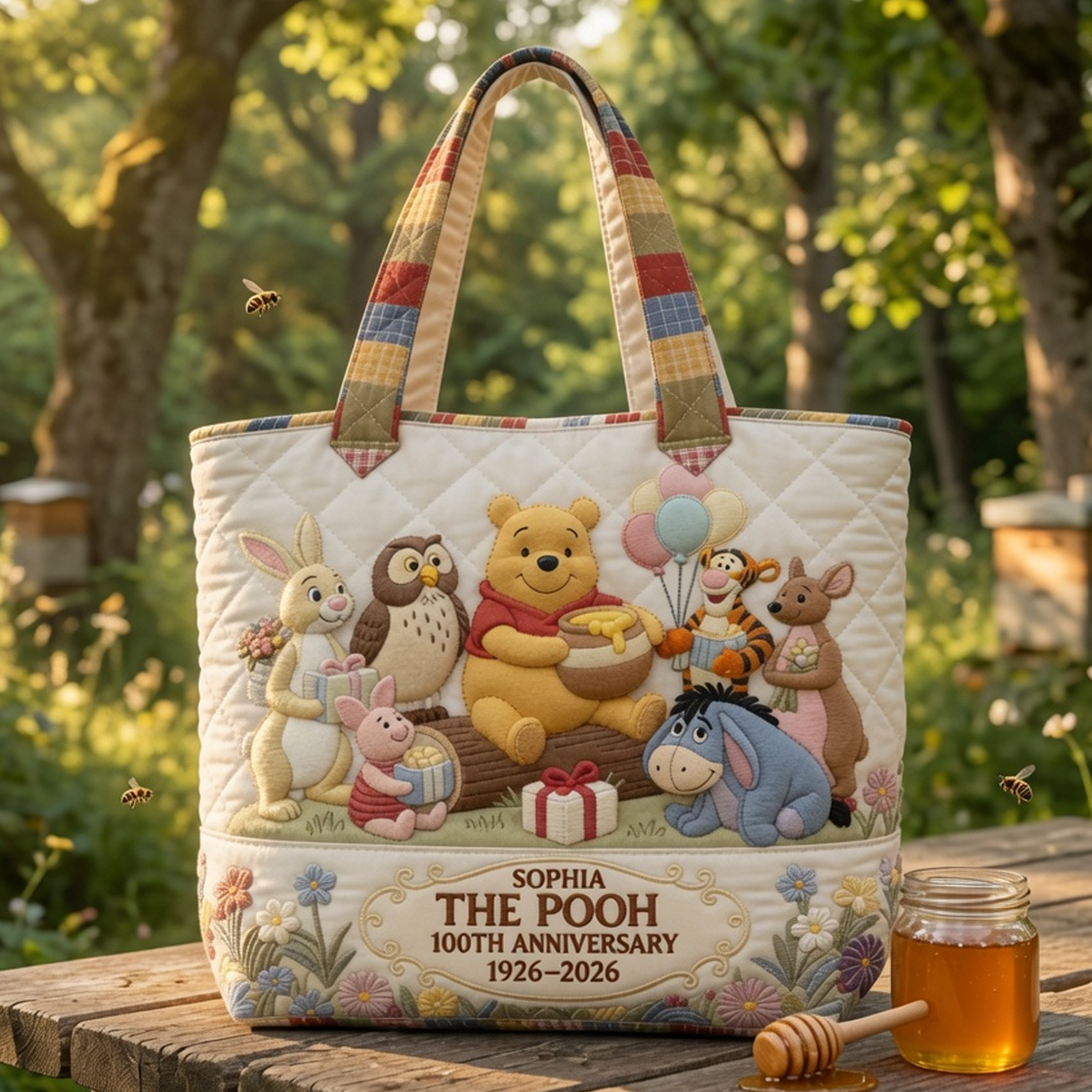 Personalized Quilted Tote Bag Celebrate 100 Years of Friendship Gift for Movie Fans