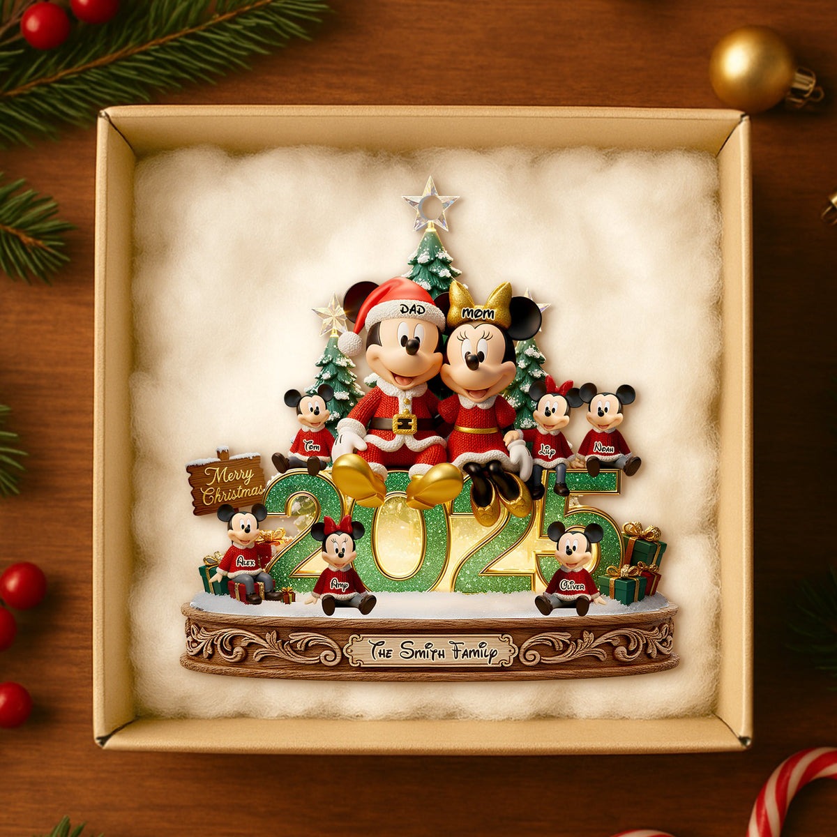 Personalized Family Christmas Ornament Custom Acrylic Décor Gift