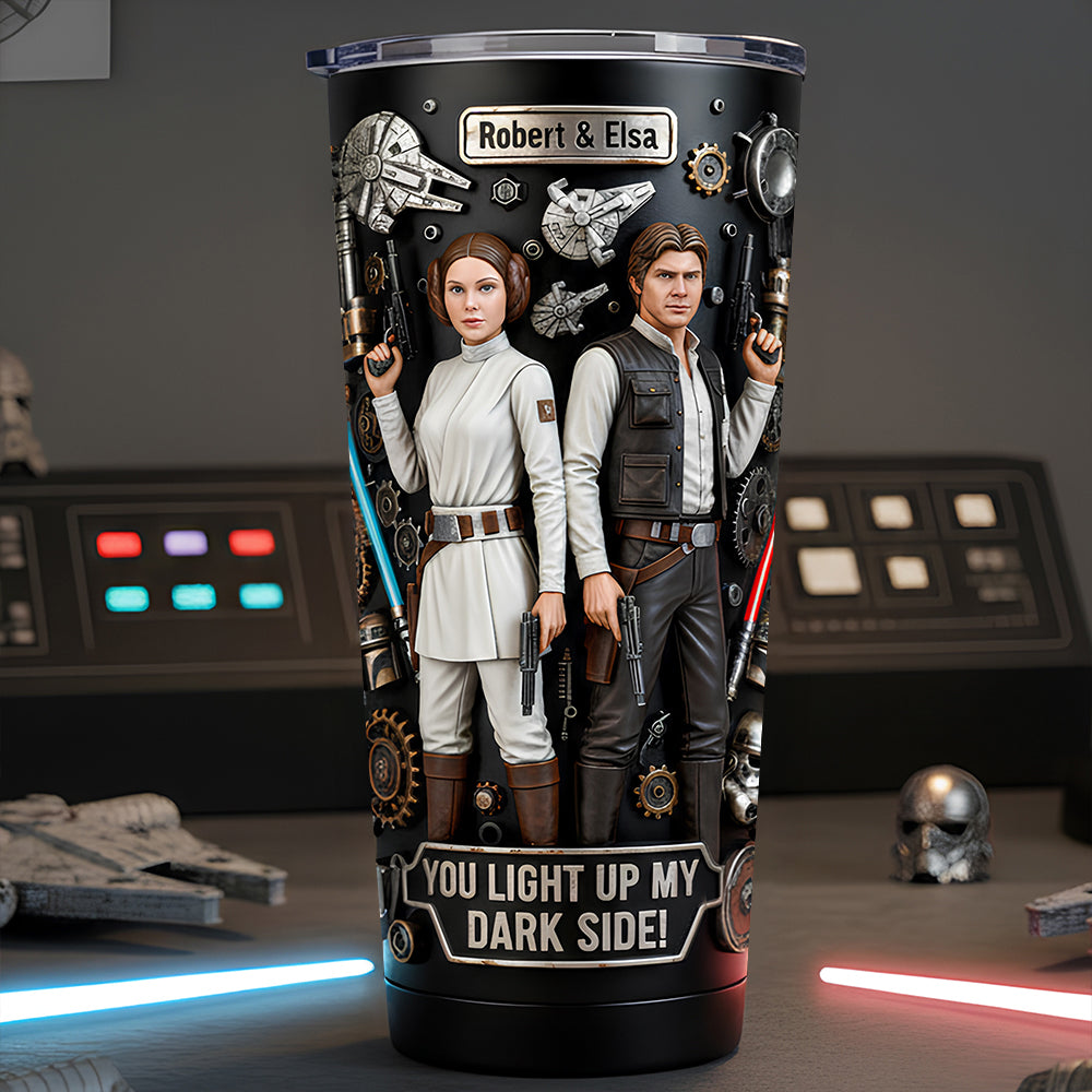 Personalized Movie-Themed Tumbler Custom Name Gift for Couples