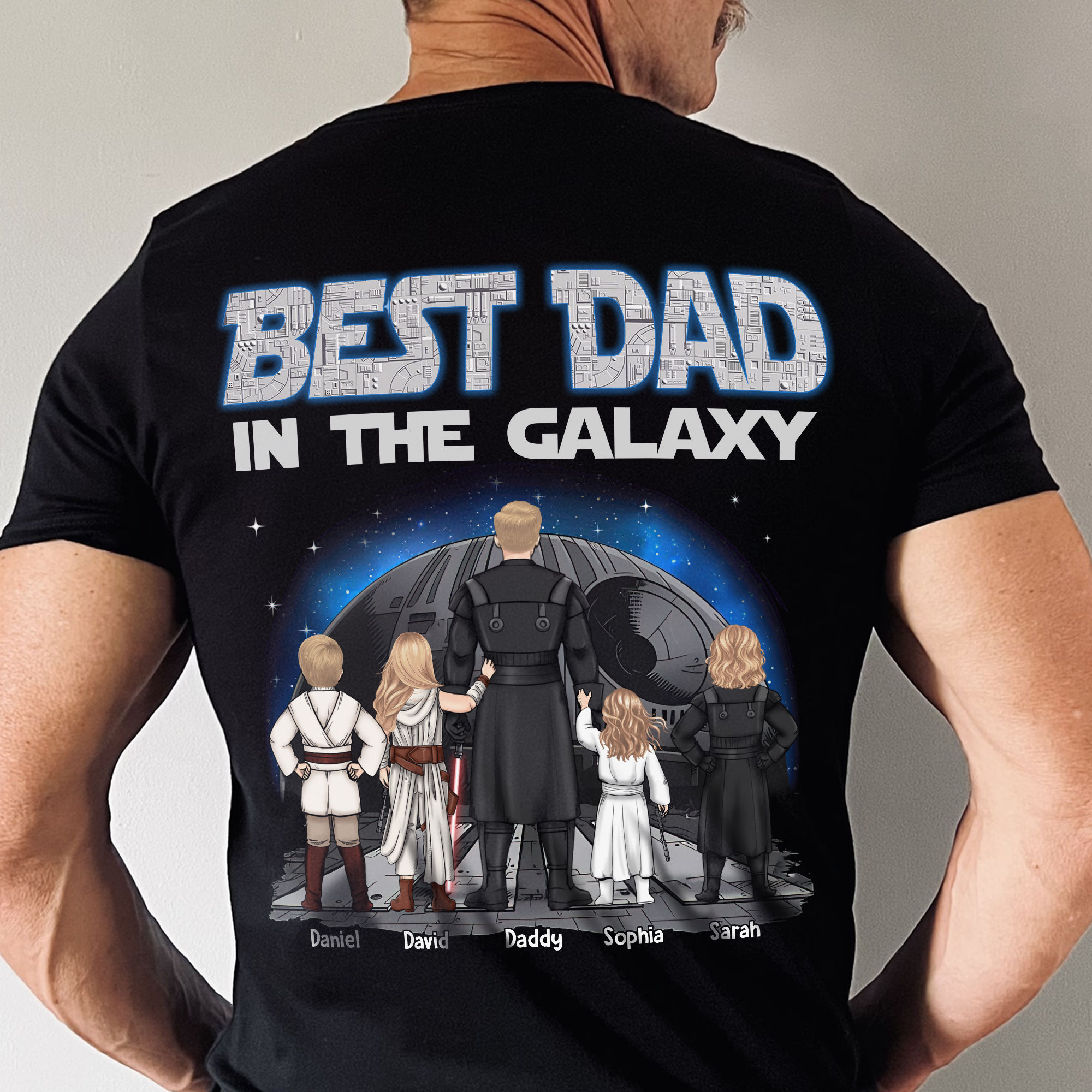 Personalized Best Dad in the Galaxy Shirt Custom Gift for Dad