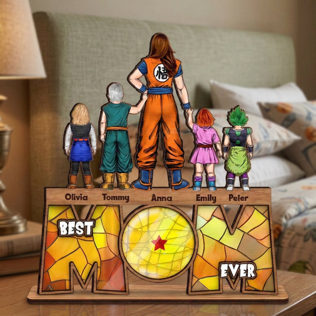 Personalized Wooden Plaque Best Dragon Mom Ever Gift for Mom Wood Plaque GradoCreations