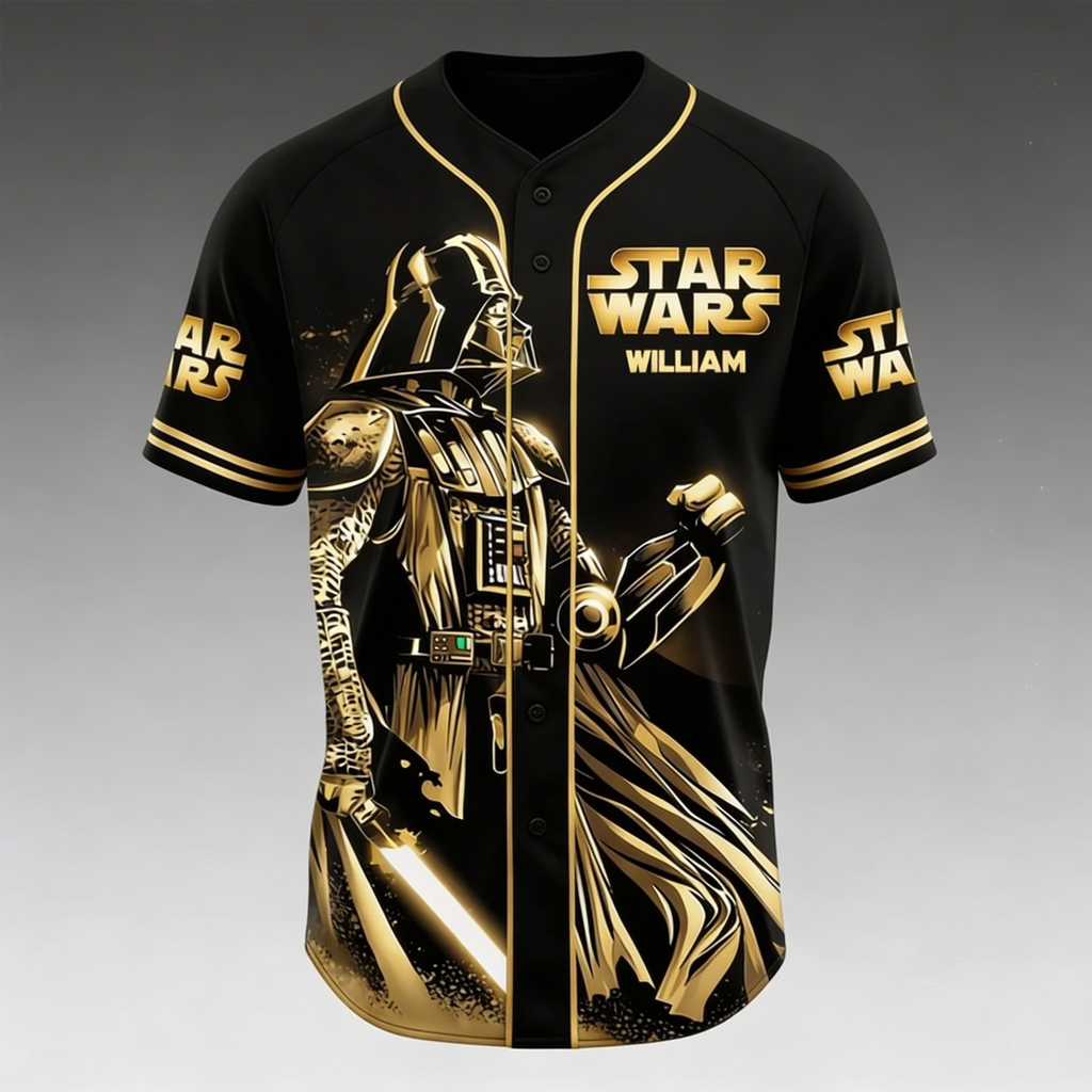 Personalized Star Wars Baseball Jersey 50th Anniversary Gift for Him