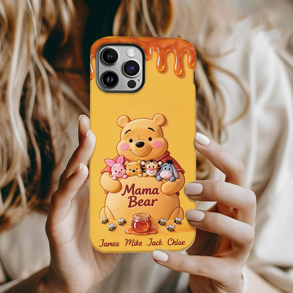 Personalized Mama Bear Phone Case Gift for Mom | Clear Silicone