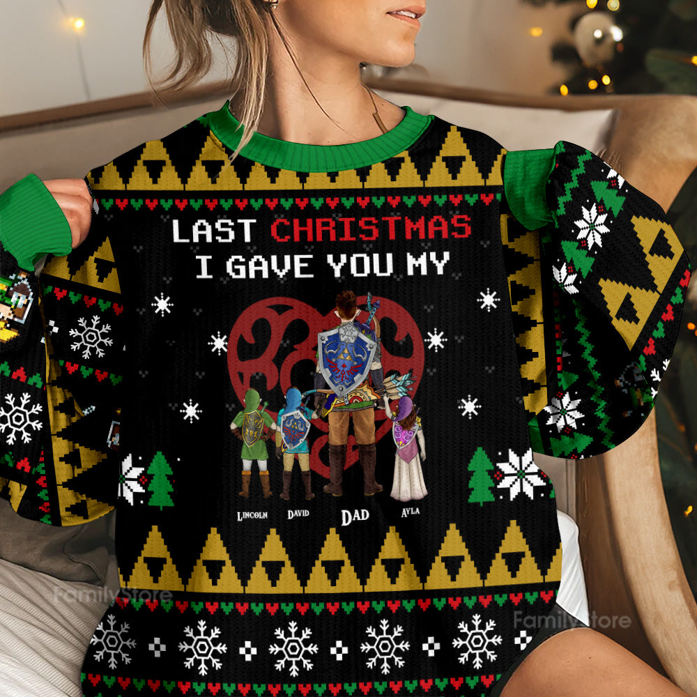Personalized Legend of Zelda Ugly Sweater Gift for Dad