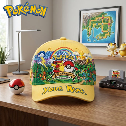 Personalized 30th Anniversary Pokémon Cap Gift for Movie Fans Classic Cap GradoCreations