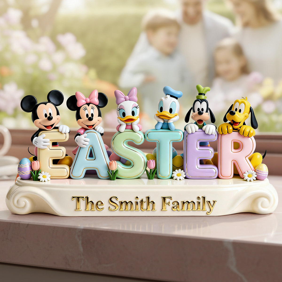 Personalized Easter Acrylic Plaque Family Gift Custom Name