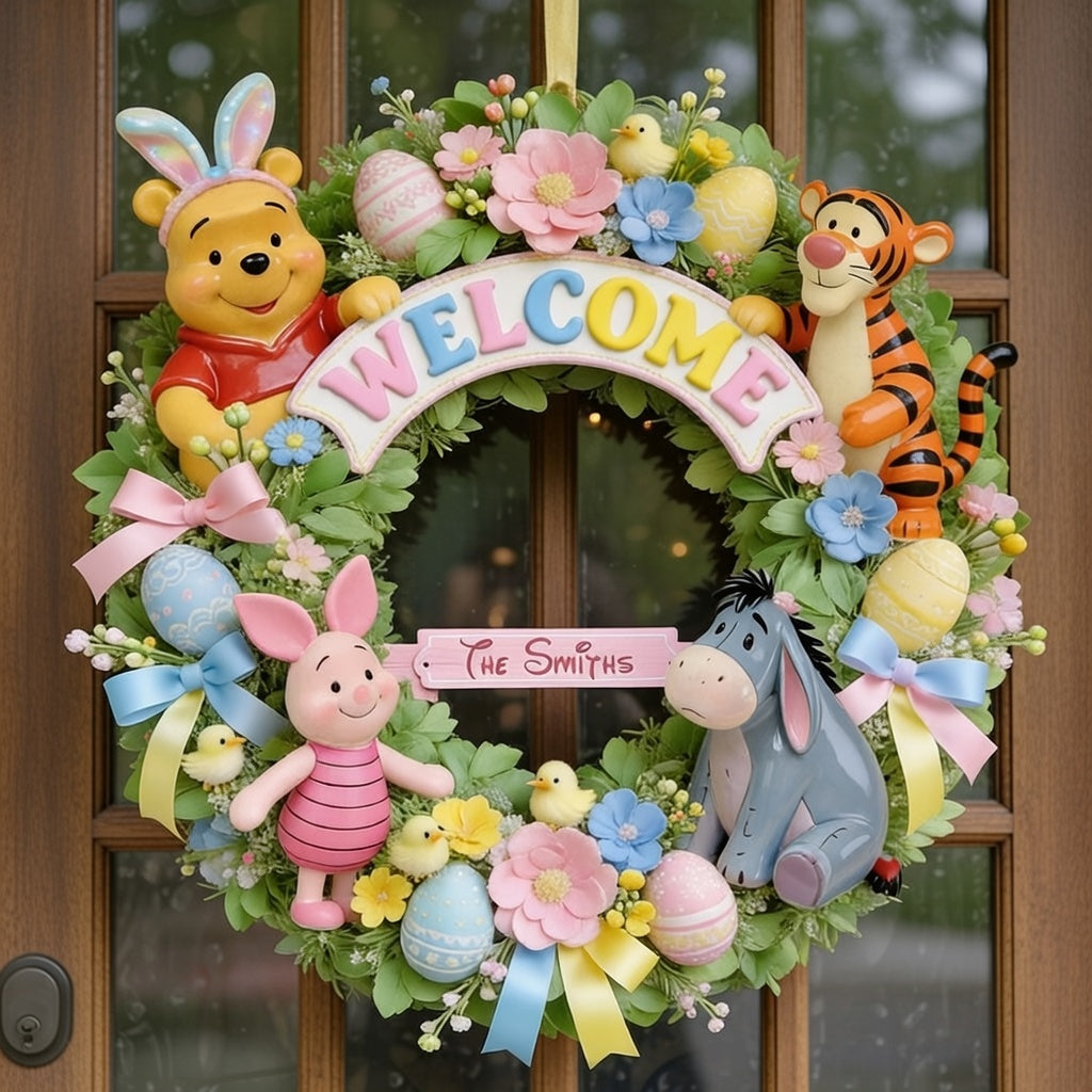 Personalized Easter Wooden Sign Custom Family Home Decor