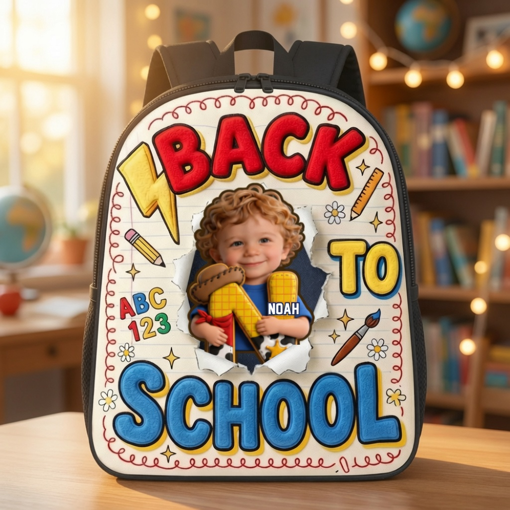 Personalized Kids Backpack with Custom Photo - Back to School Gift School Backpack GradoCreations