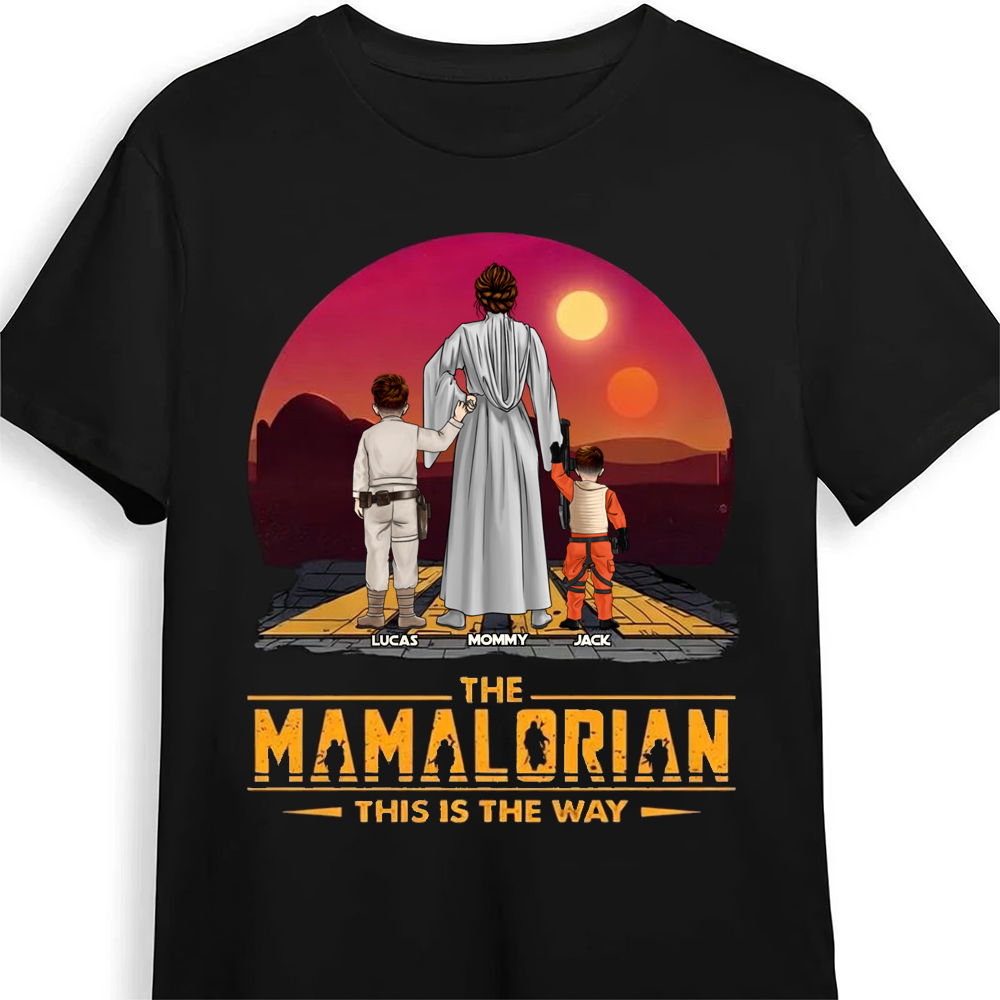 Personalized Mamalorian Shirt Custom Name Gift for Mom