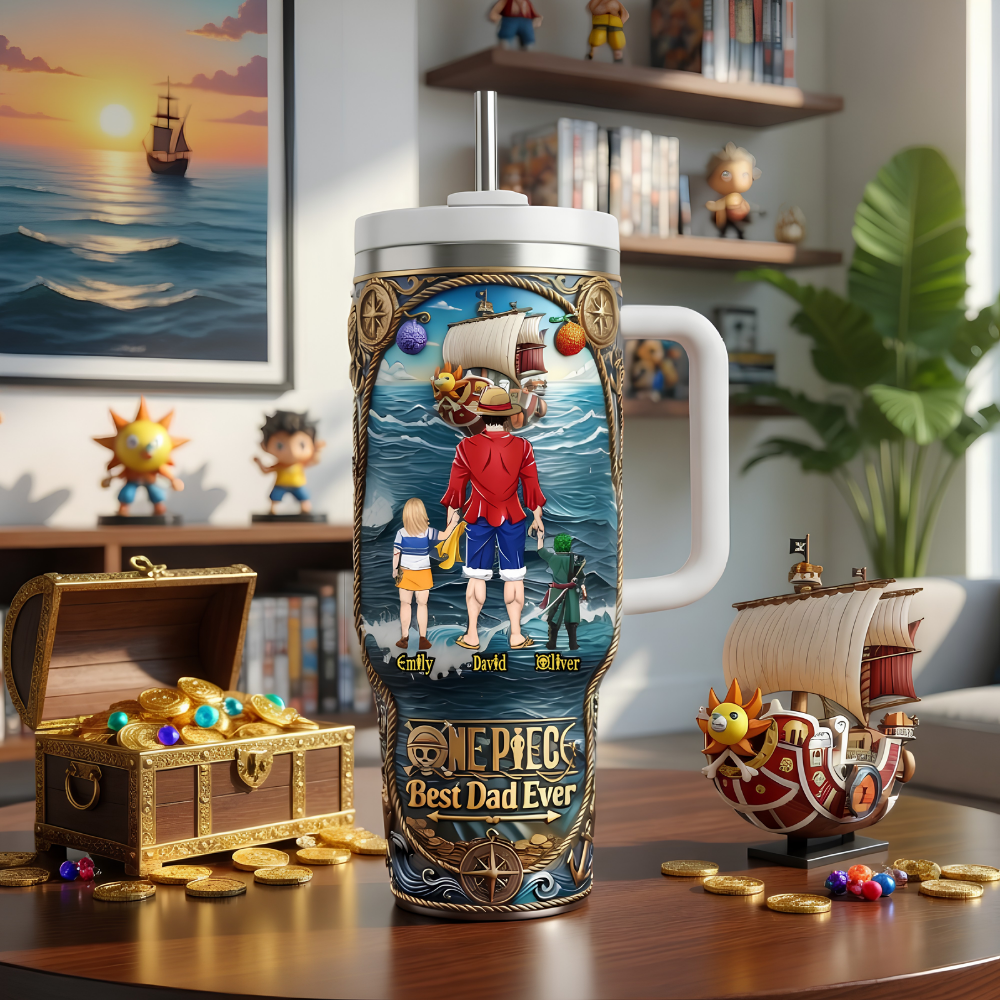 Personalized Dad Tumbler with Custom Name - Best Dad Ever Gift