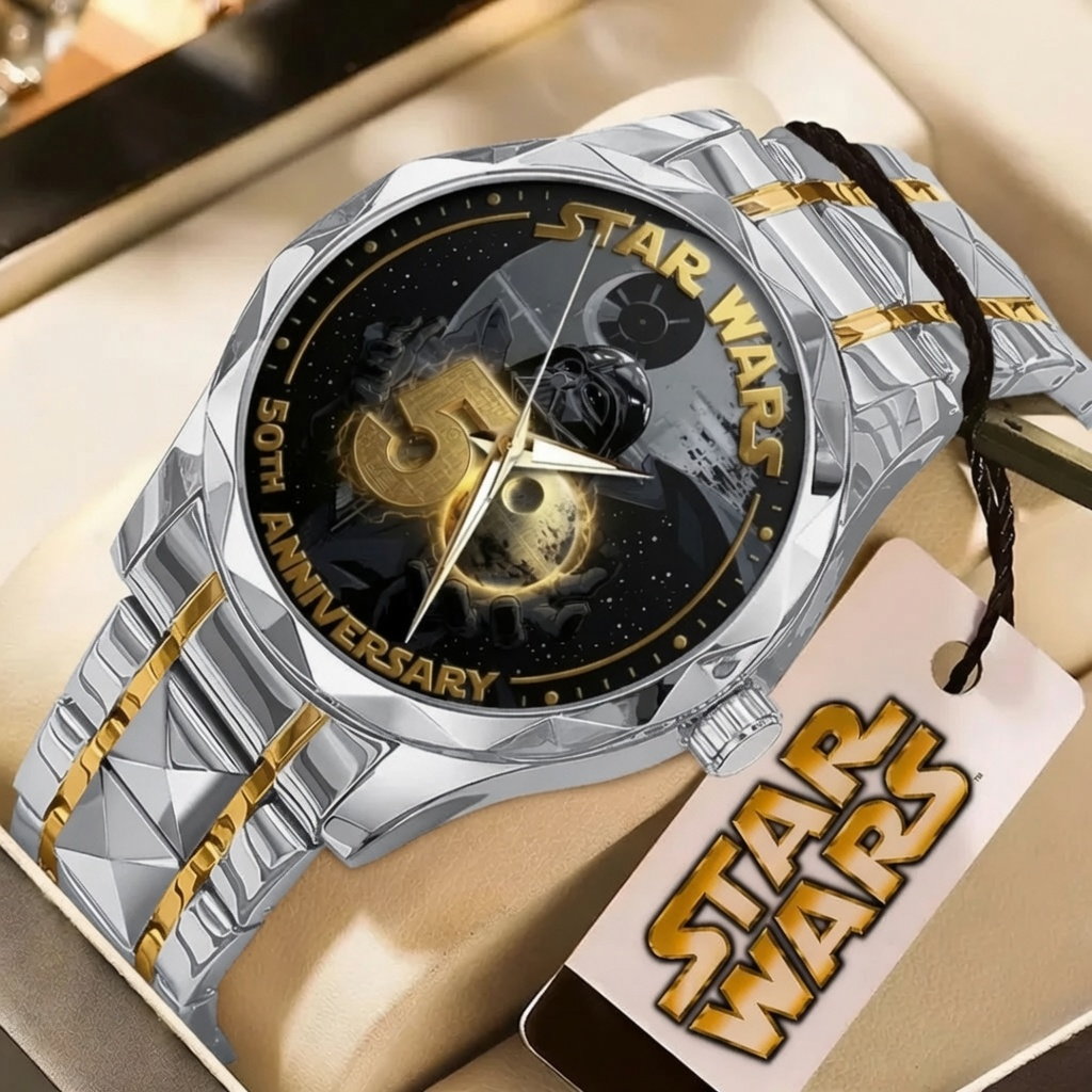 Personalized Star Wars 50th Anniversary Men's Wrist Watch Gift for Him Men's Wrist Watch GradoCreations