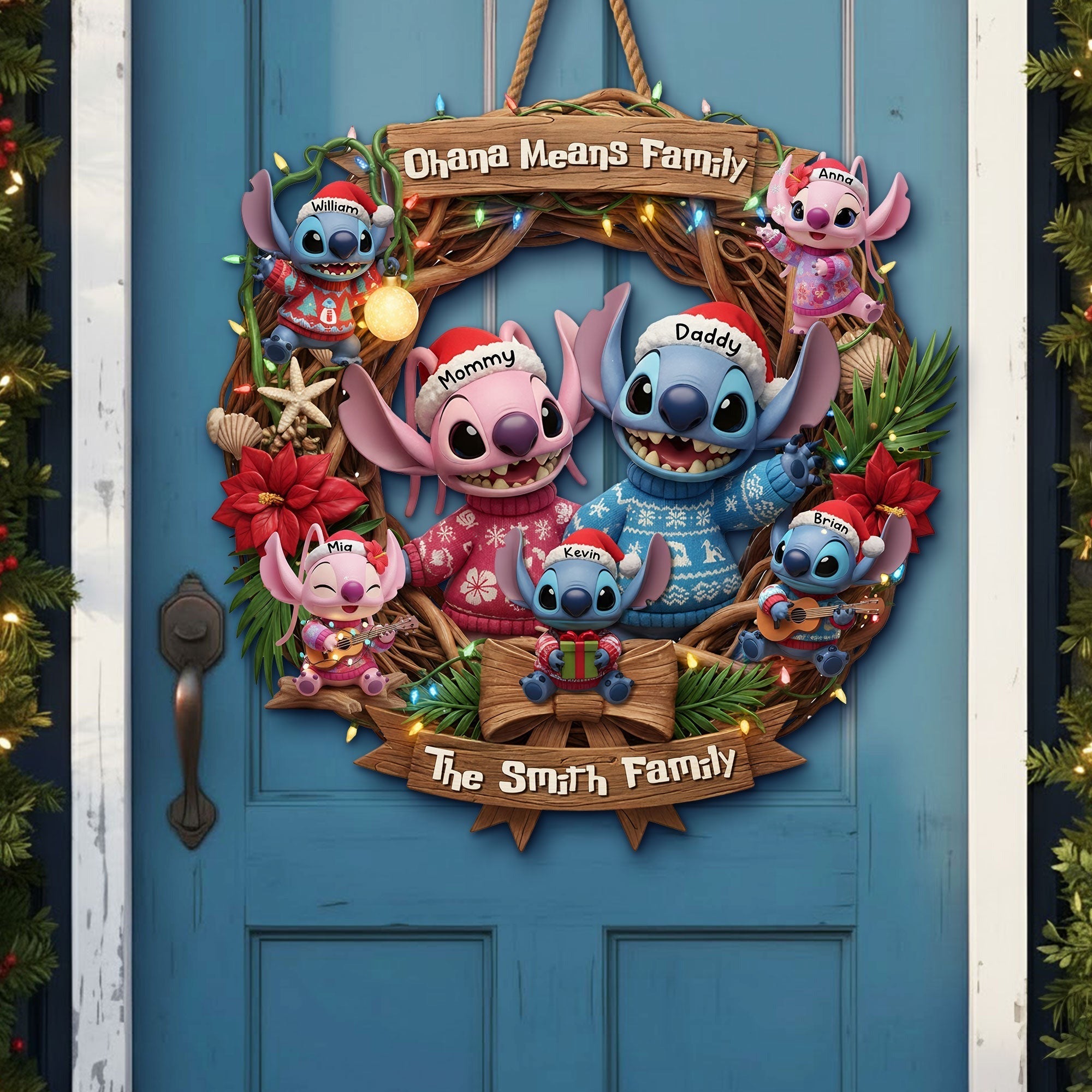 Personalized Ohana Means Family Wood Sign Custom Gift for Family