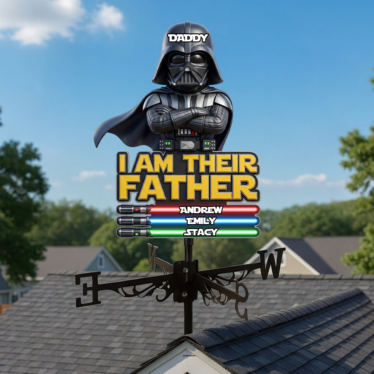 Personalized I Am Their Father Weather Vane Custom Gift for Dad