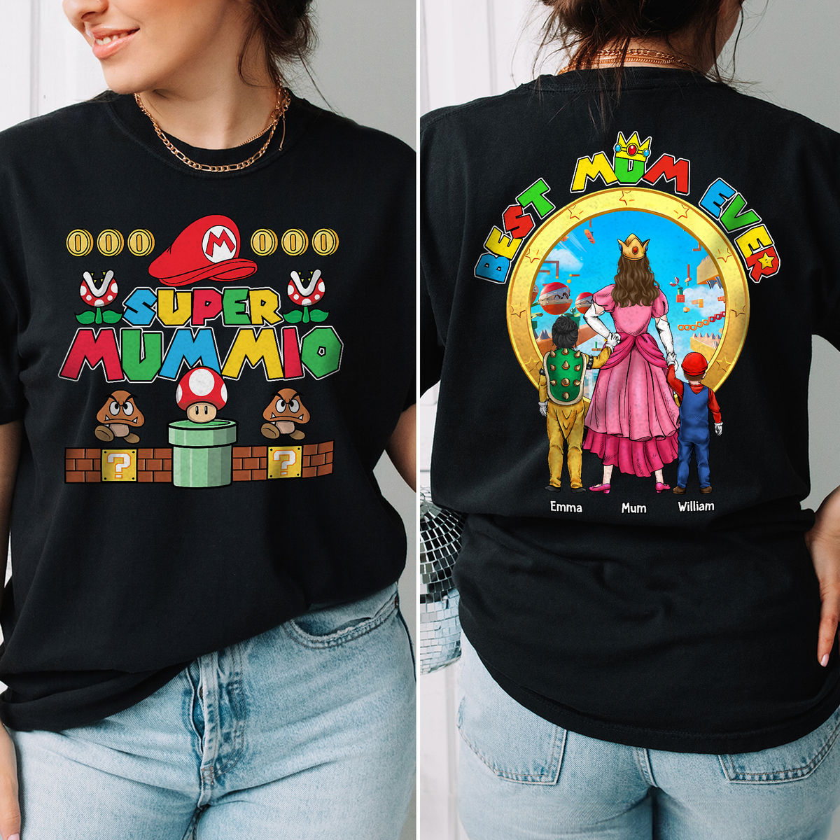 Personalized Super Mommio Gaming Shirt for Mom - Unique Gift
